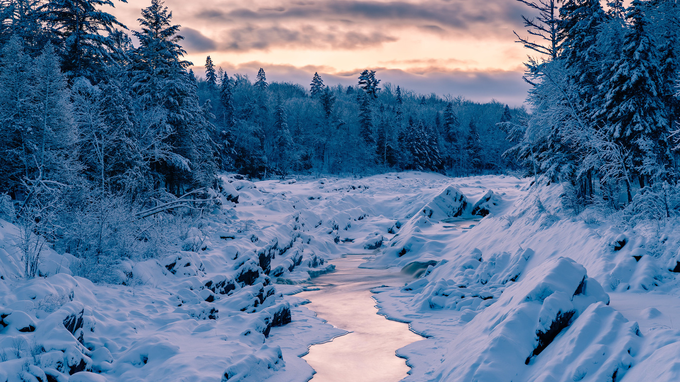 winter on the st louis river, jay cooke state park, minnesota, 