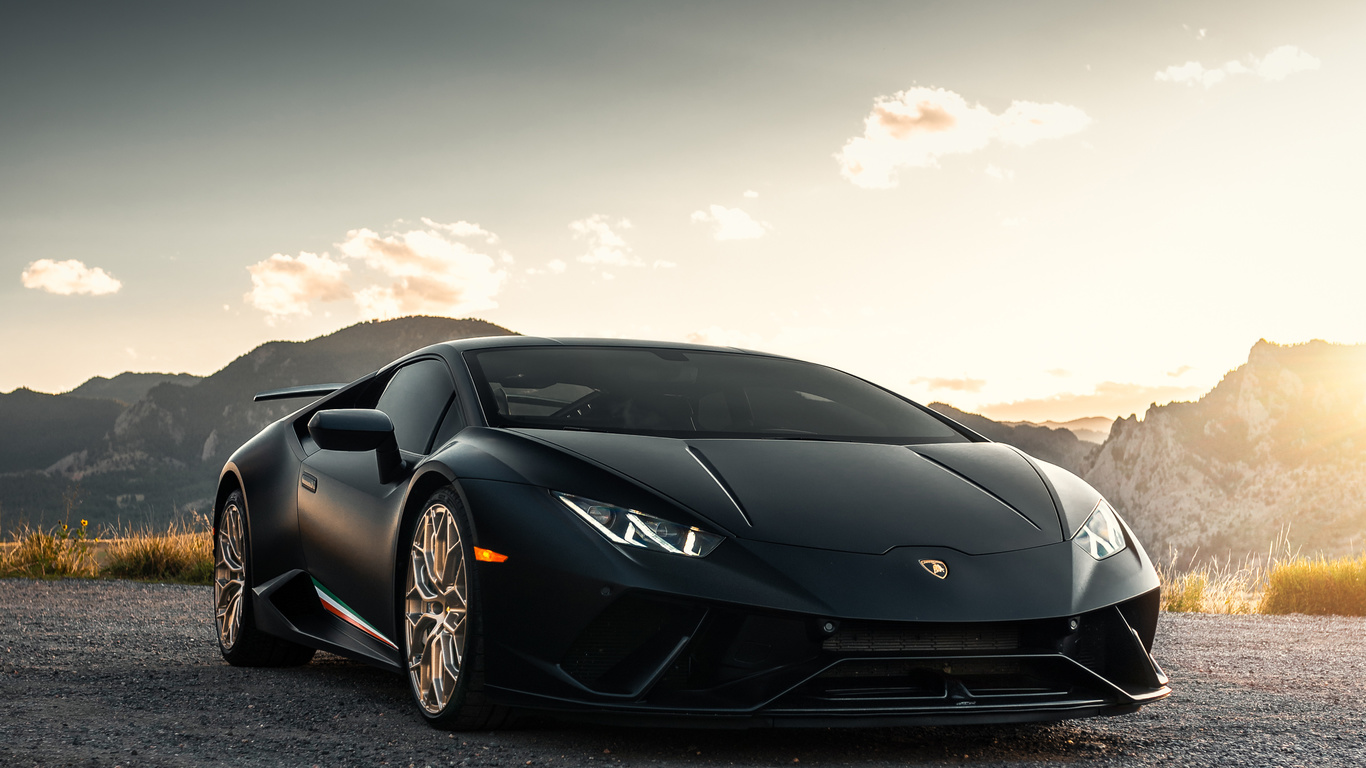 black, lamborghni, huracan