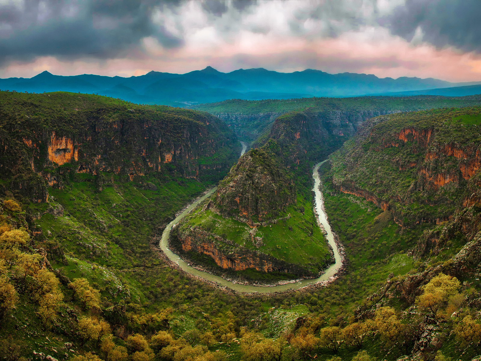 barzan gorge, 4k, kurdistan, canyon, river bend, iraqi kurdistan, erbil province, iraq, hdr, beautiful nature