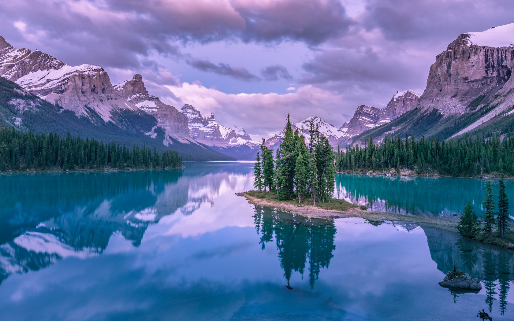 spirit island, jasper national park, maligne lake, 