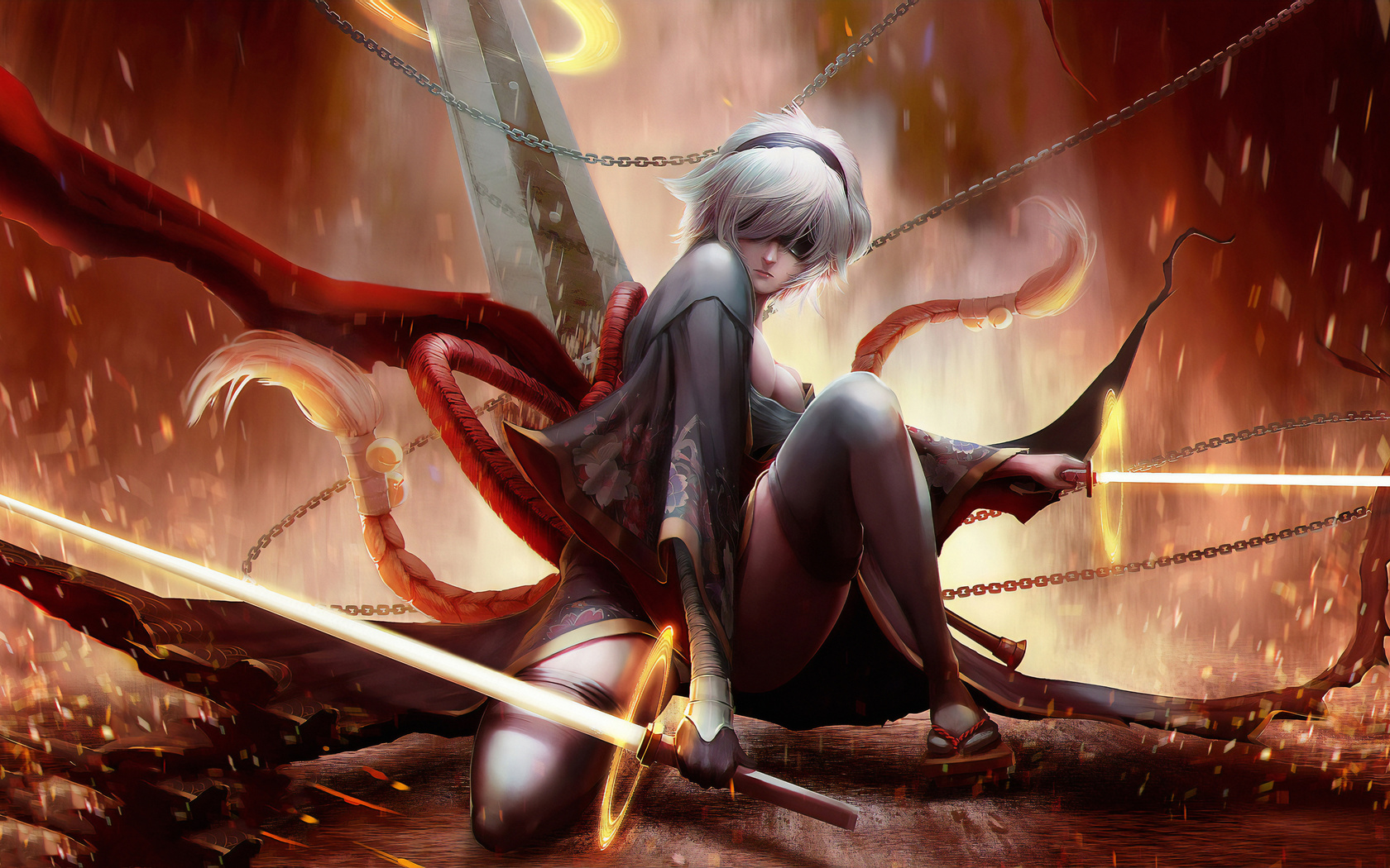 nier automata, art, nier: automata, 2b