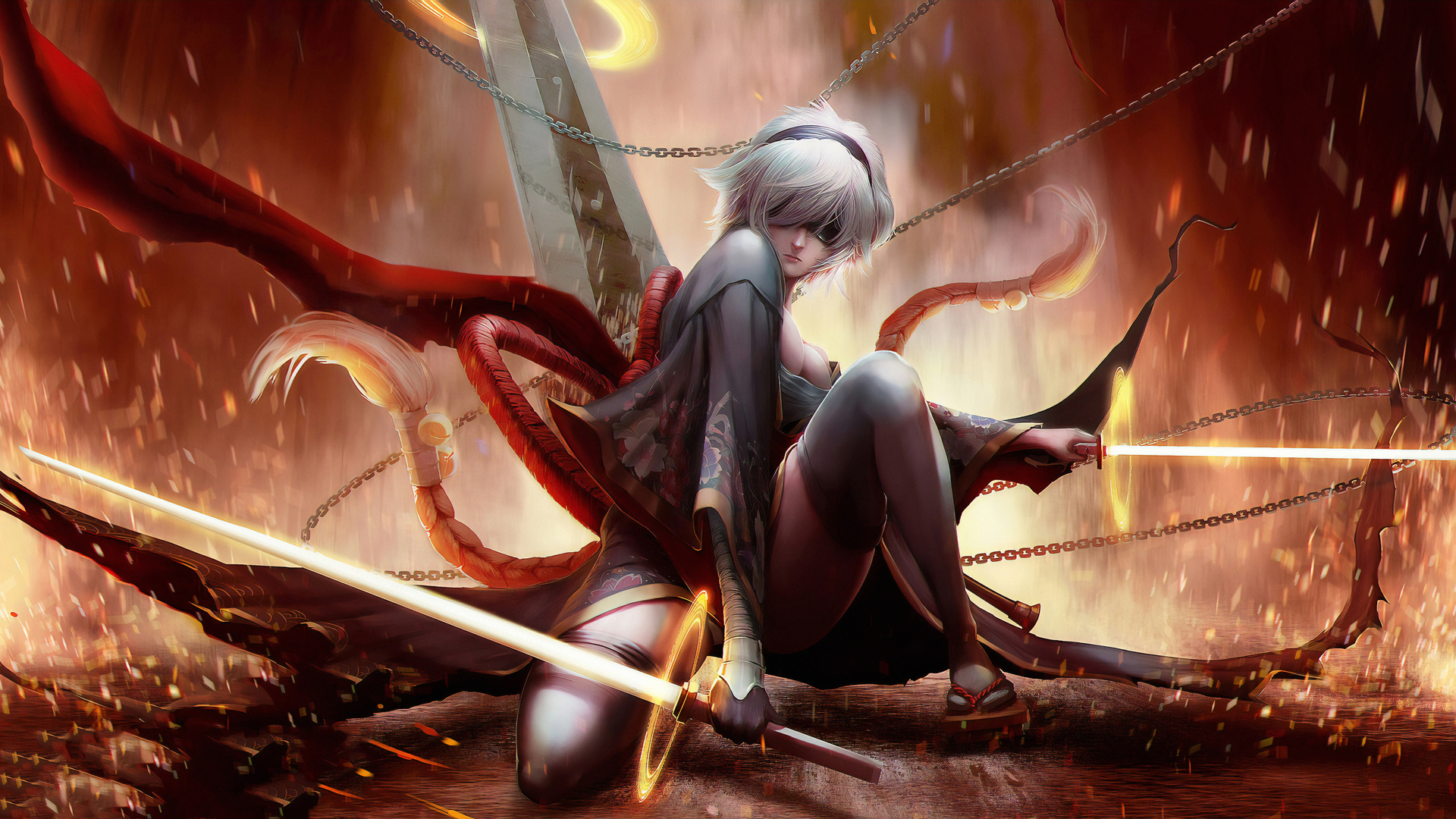 nier automata, art, nier: automata, 2b