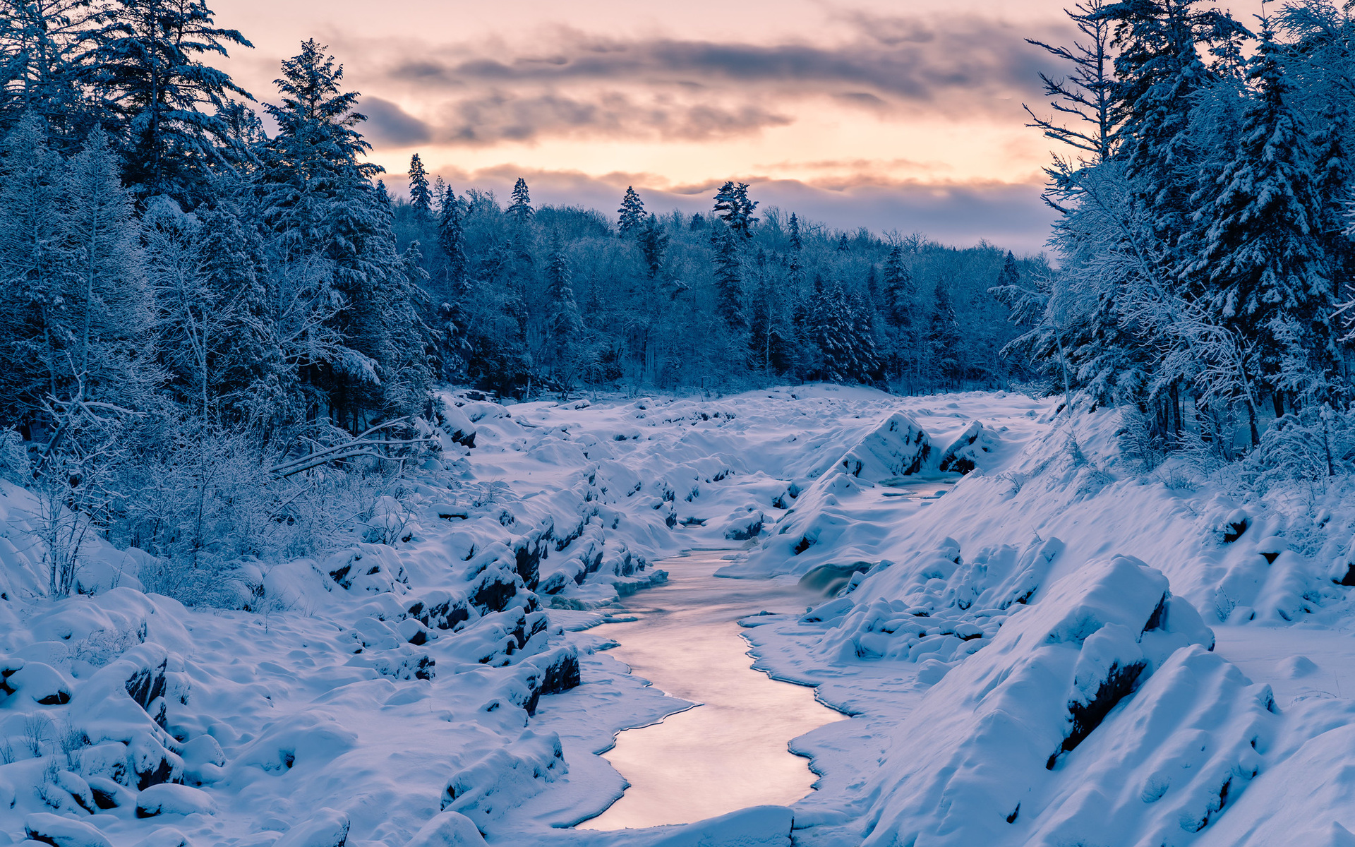 winter on the st louis river, jay cooke state park, minnesota, 