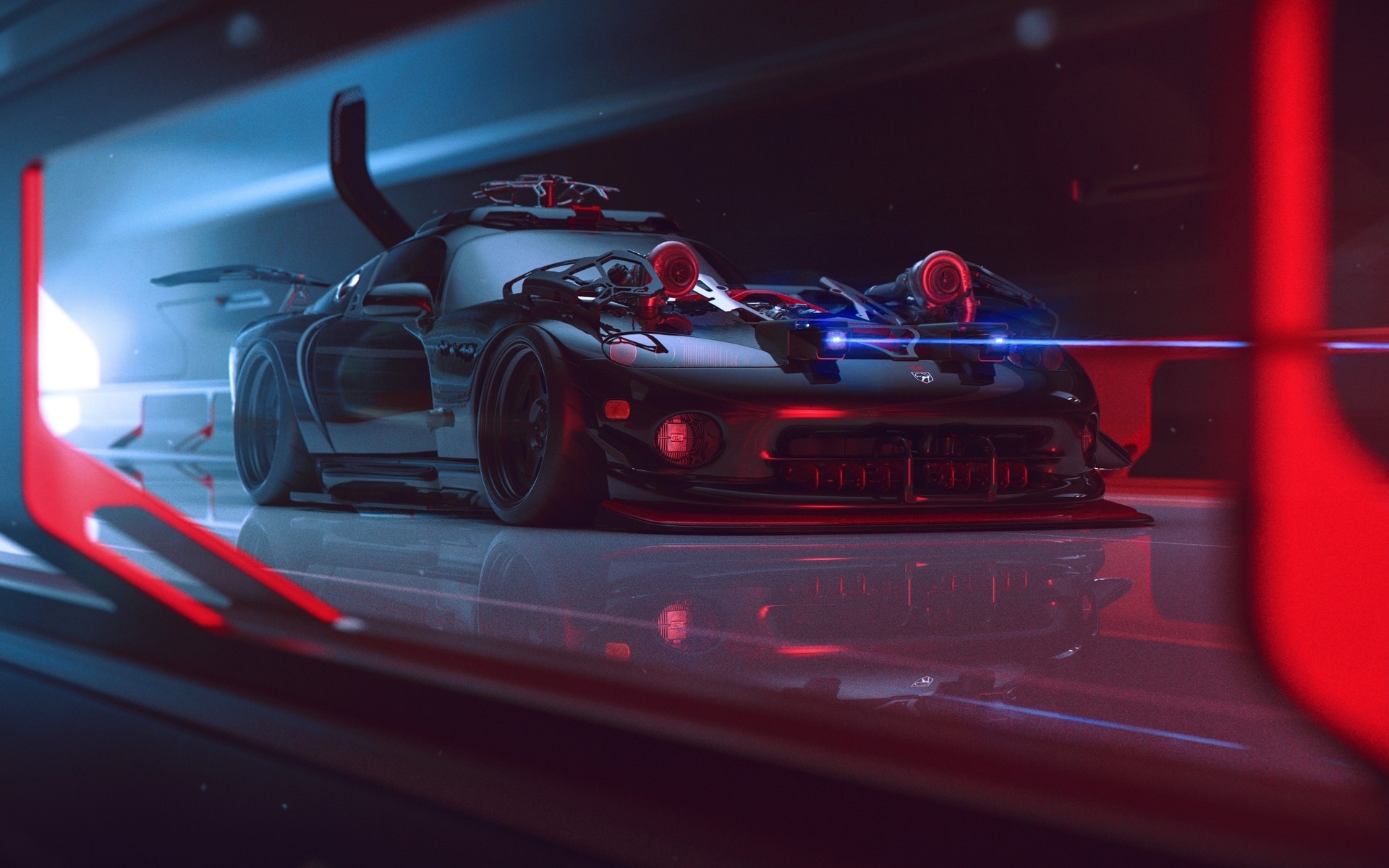 cyberpunk, tuning, vehicle, dodge viper