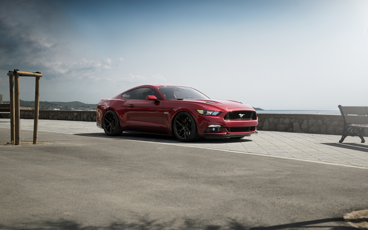 red, mustang