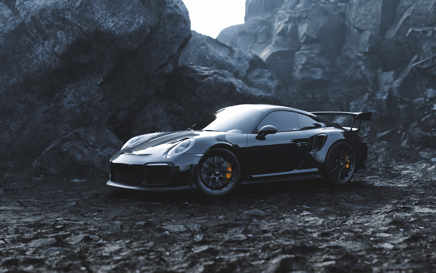 black, porsche