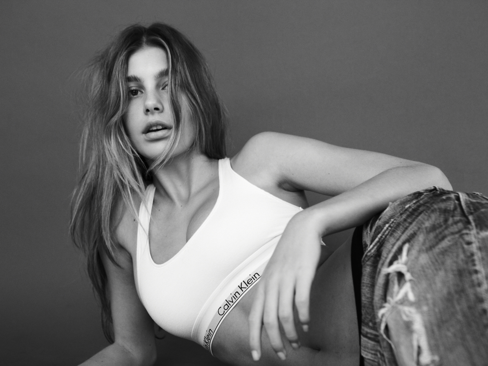 camila morrone, women, actress, monochrome