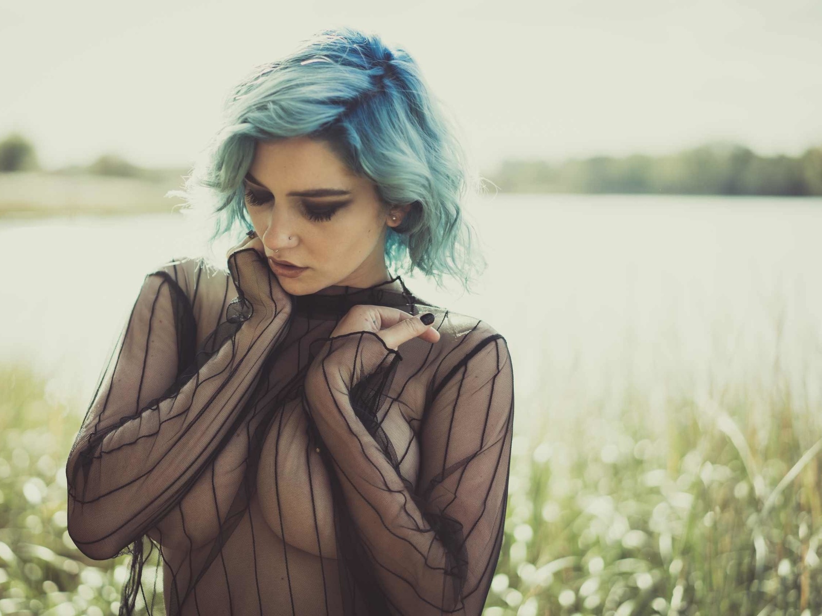 skye blue, cyan hair, ,