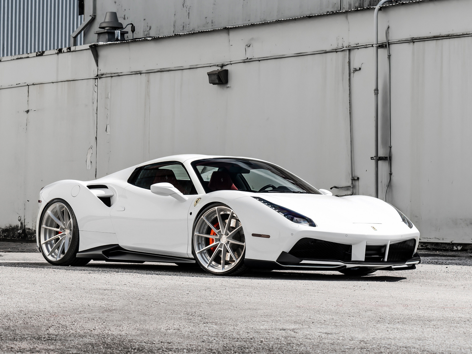 ferrari, 488, gtb, white, supercar