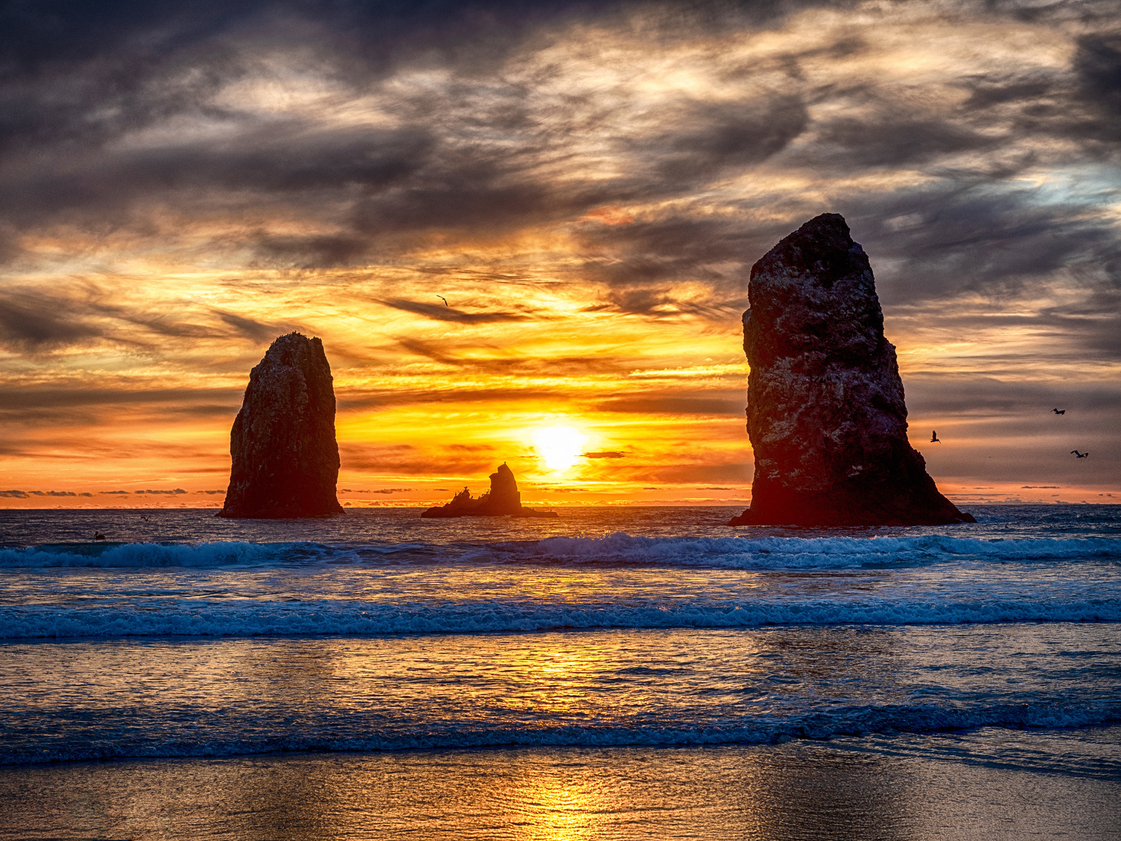 beach, oregon, sea, beach