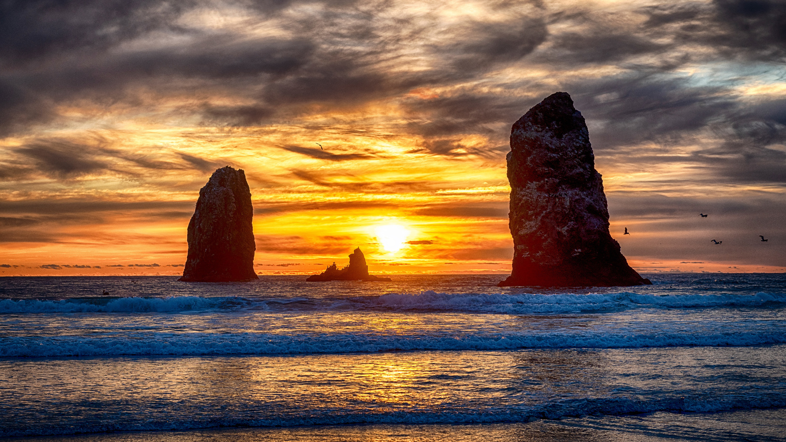 beach, oregon, sea, beach