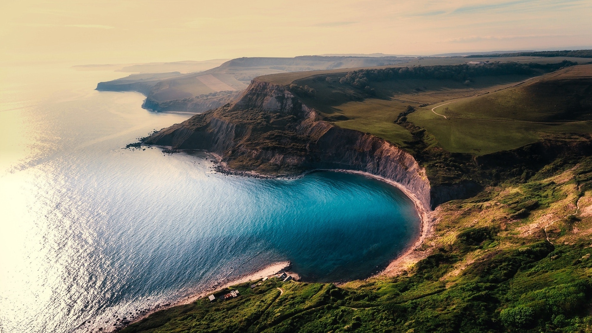 Вид с горы на море фото