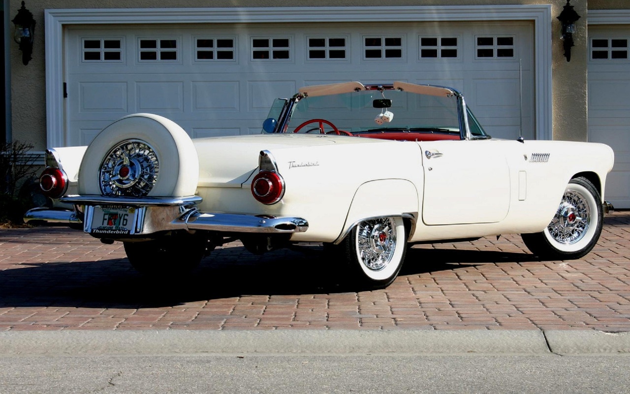 american, classic, car, ford, thunderbird