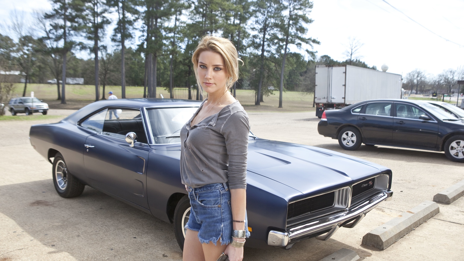 actress, blonde, movie, drive angry, amber heard, dodge,charger