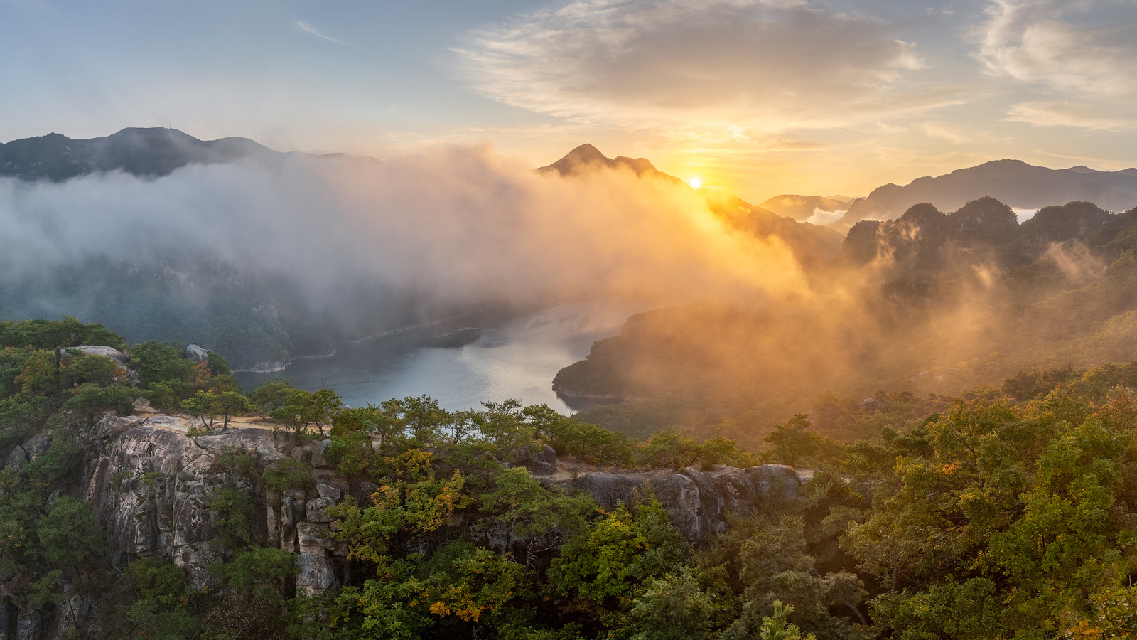 , , , , south korea,  , chungjuho lake