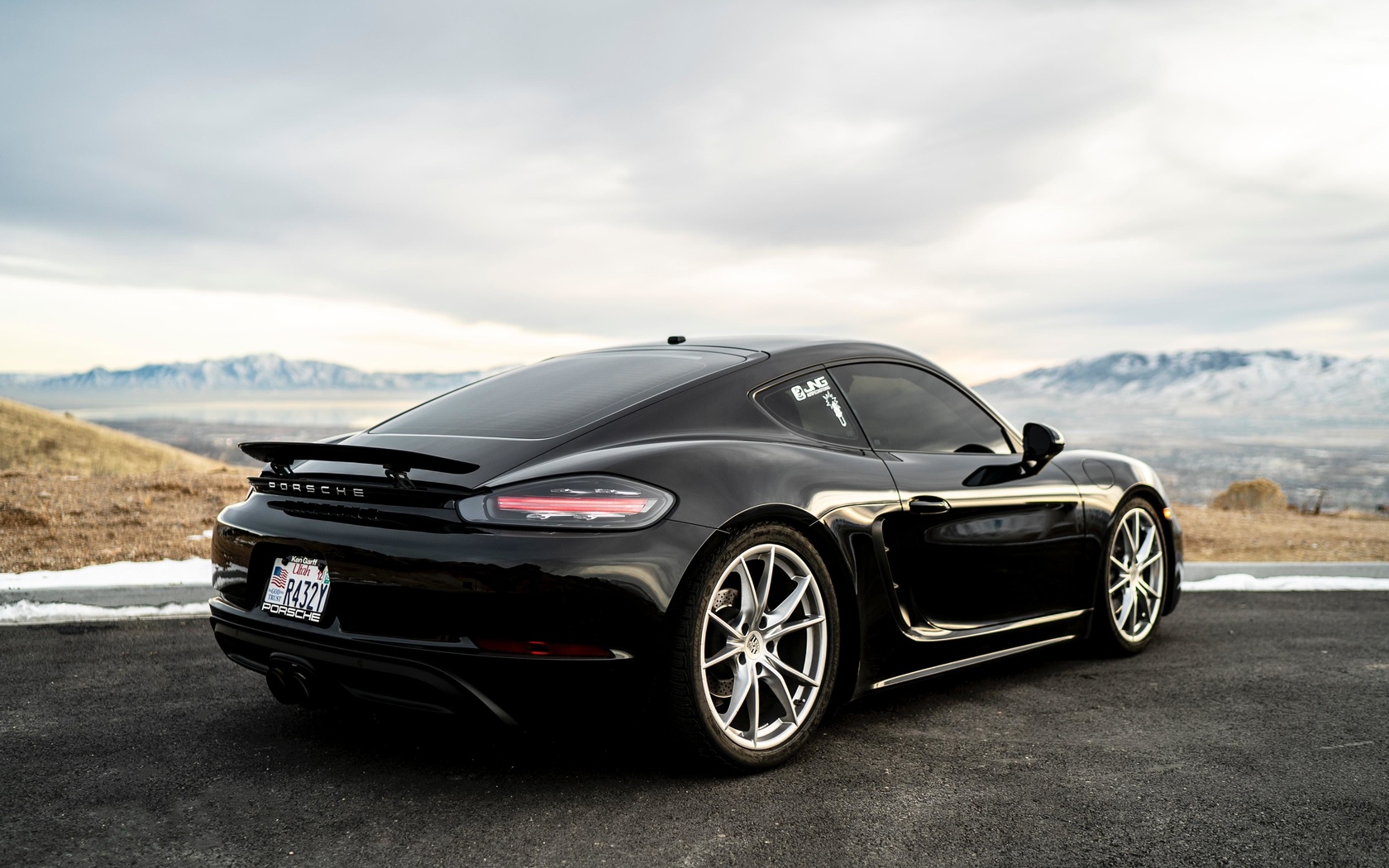 718, cayman, porsche, car, black, sportscar, supercar