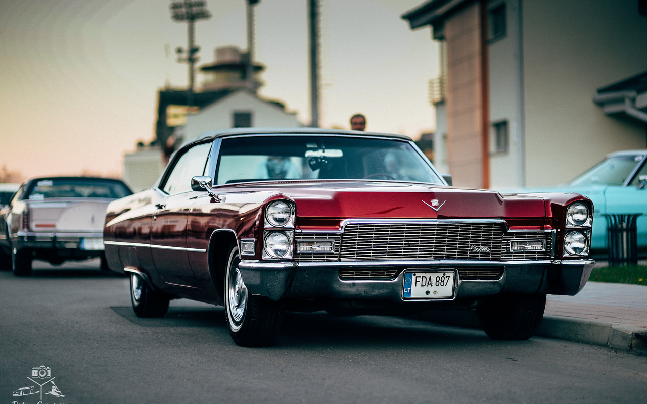 cadillac, red, vehicle