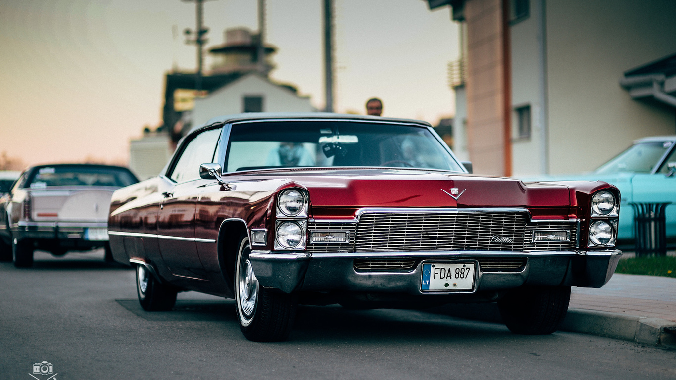 cadillac, red, vehicle