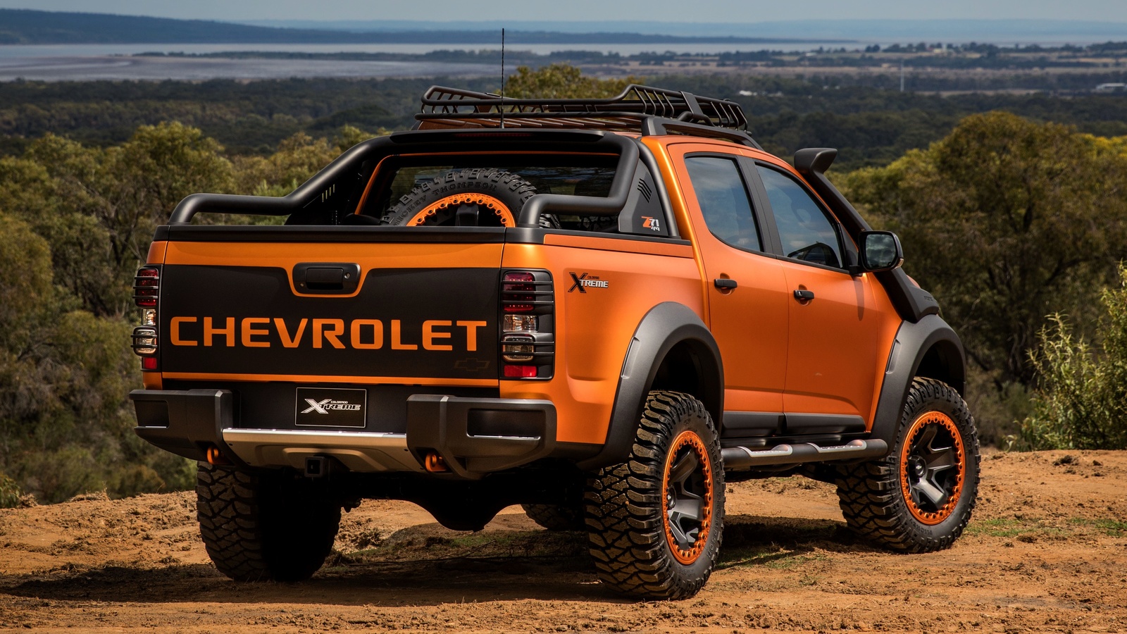 chevrolet, 4x4, colorado, z71, 2016, xtreme, concept, orange, hinten, pick-up