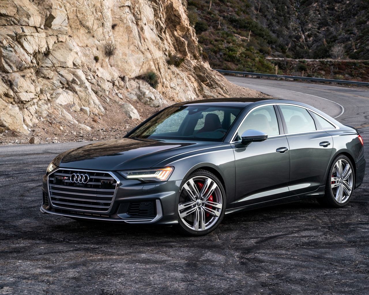 audi, gebirge a6, 2020, s6, us-version, vorne