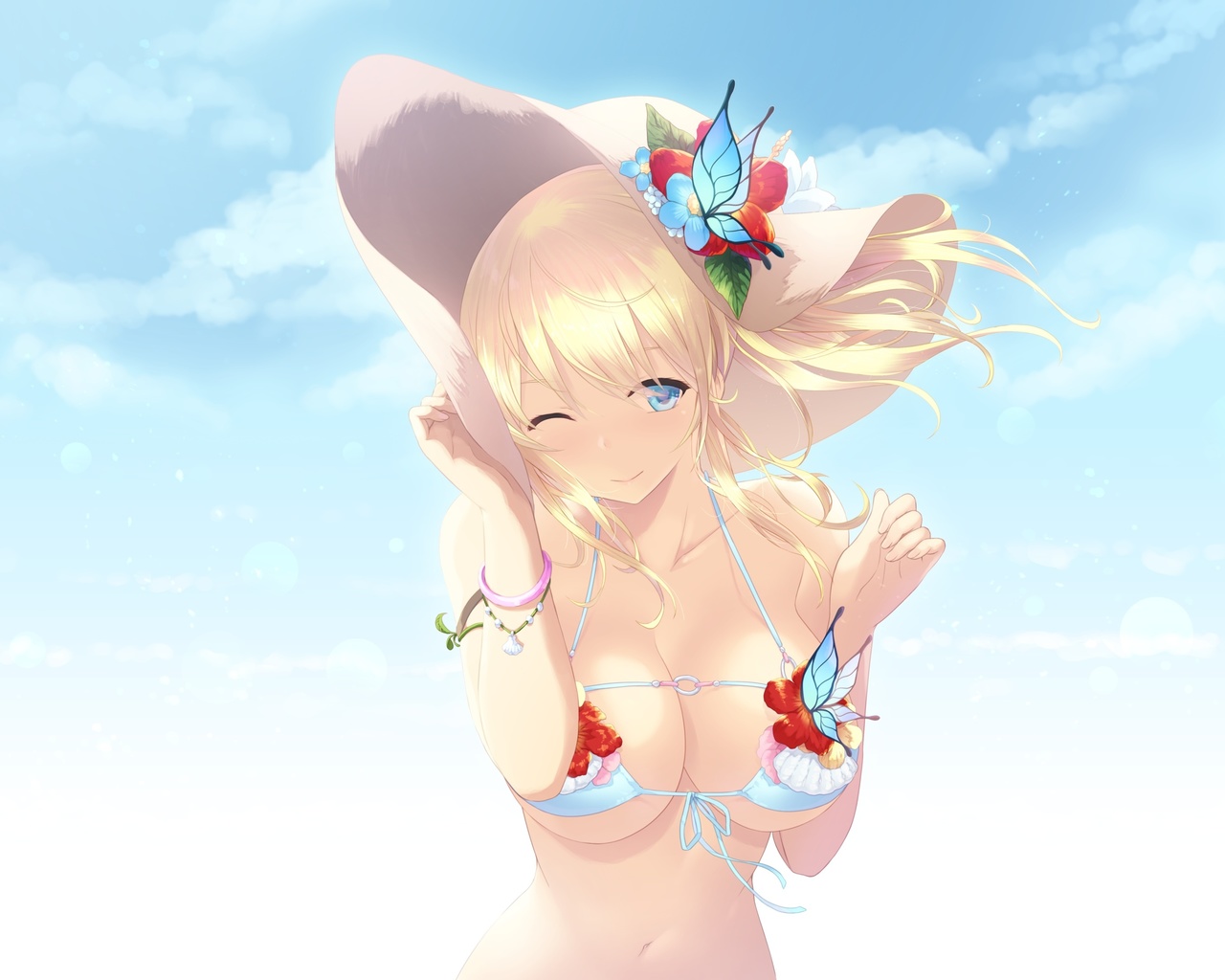 anime, beautiful, sena, cutie, eyes, beach, kashiwazaki sena