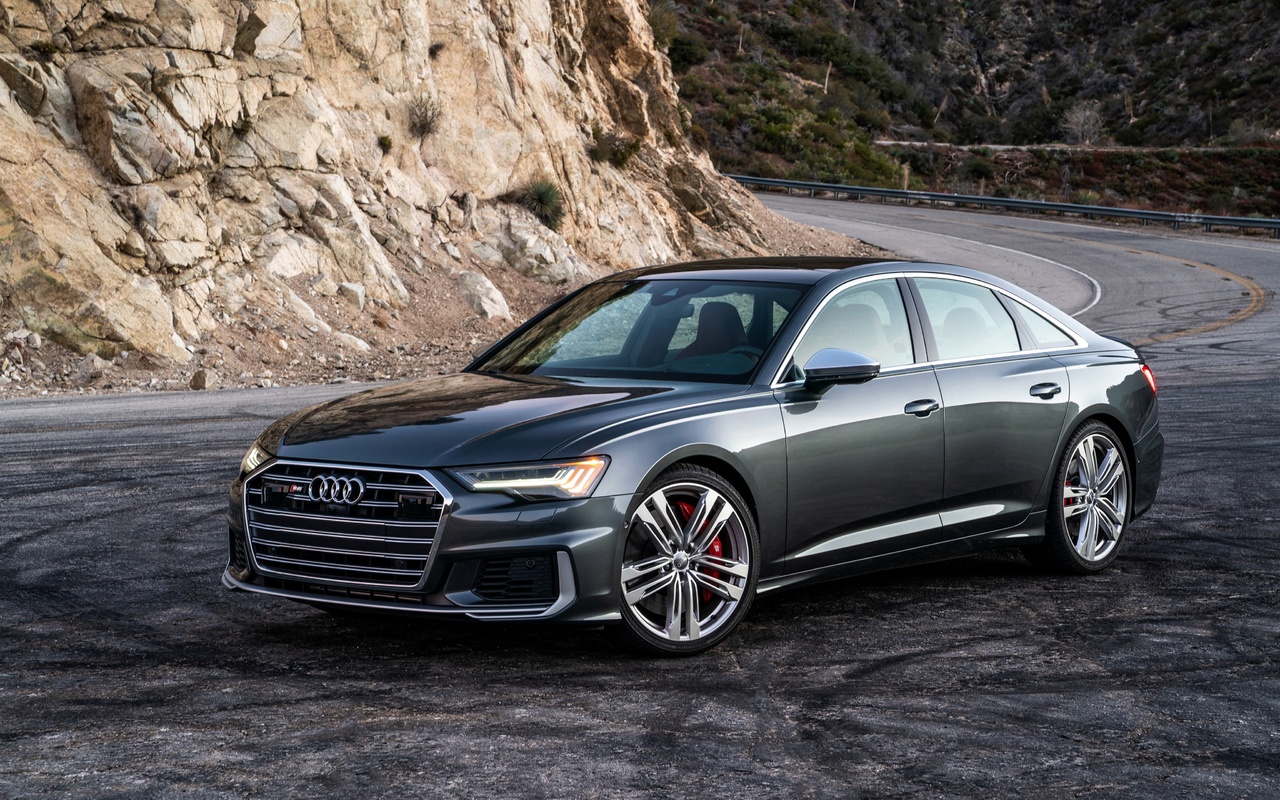 audi, gebirge a6, 2020, s6, us-version, vorne