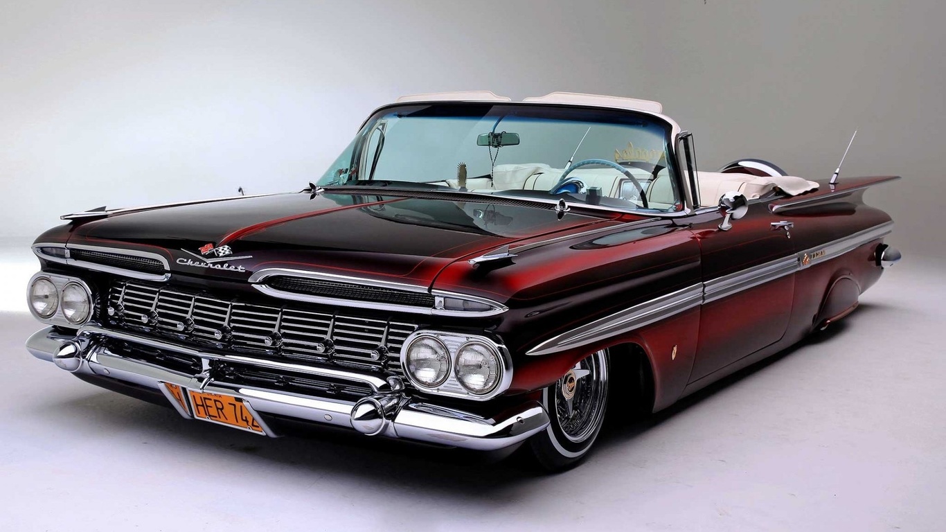 chevrolet, impala, convertible, 1959, custom, lowrider