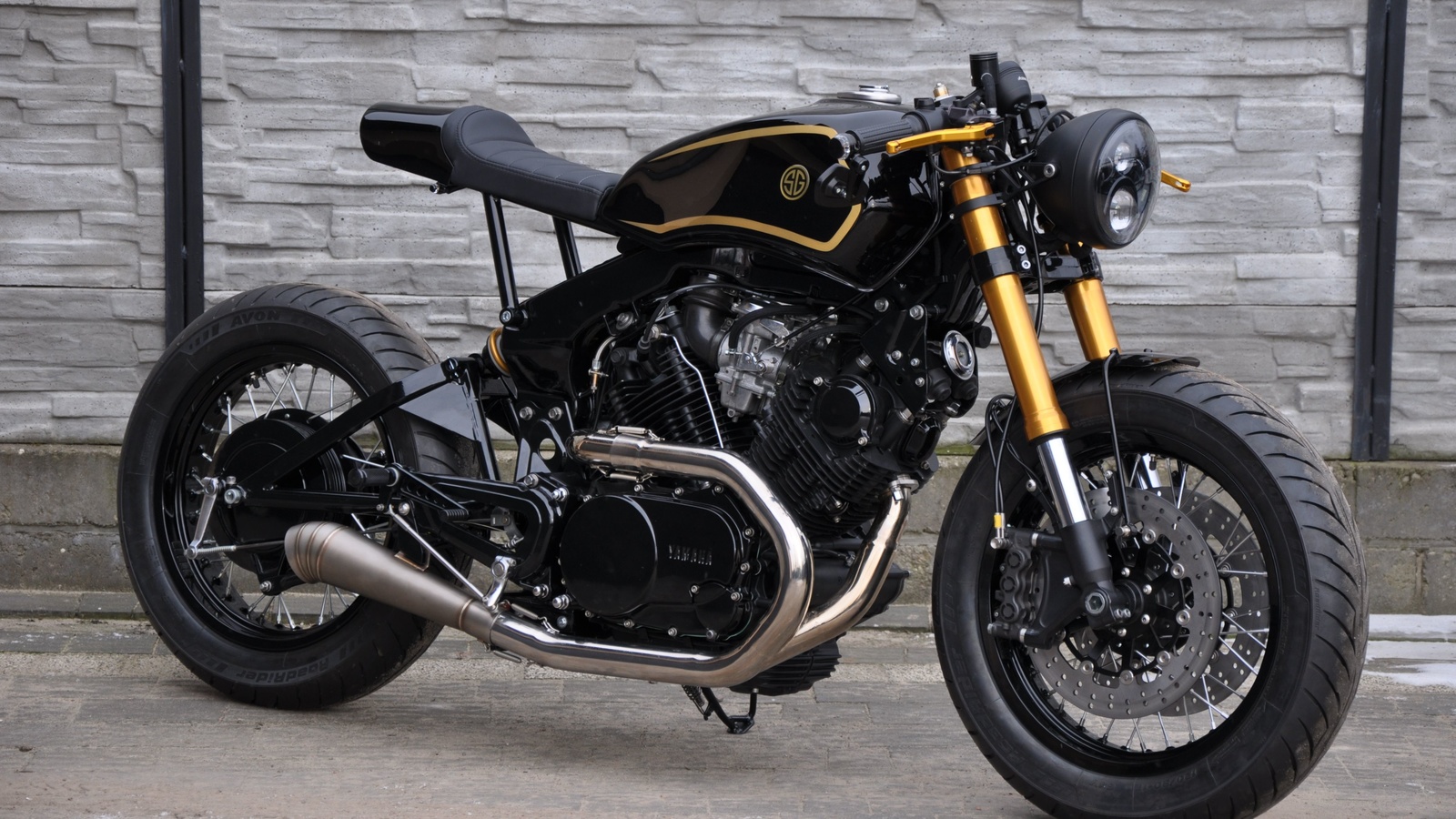 yamaha, xv750, cafe racer, 