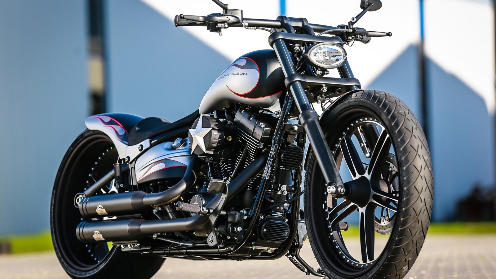 harley davidson, custom, thunderbike, softail