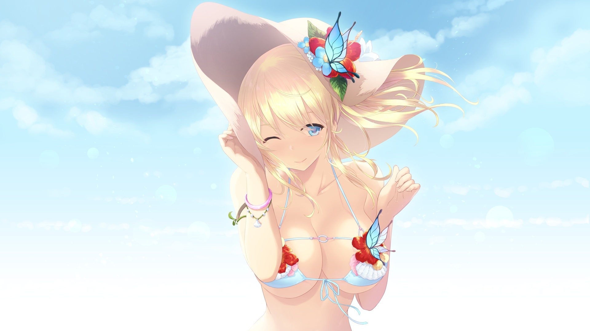 anime, beautiful, sena, cutie, eyes, beach, kashiwazaki sena