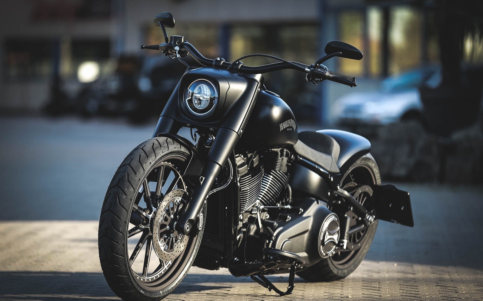 harley davidson, custom, thunderbike, dark dude