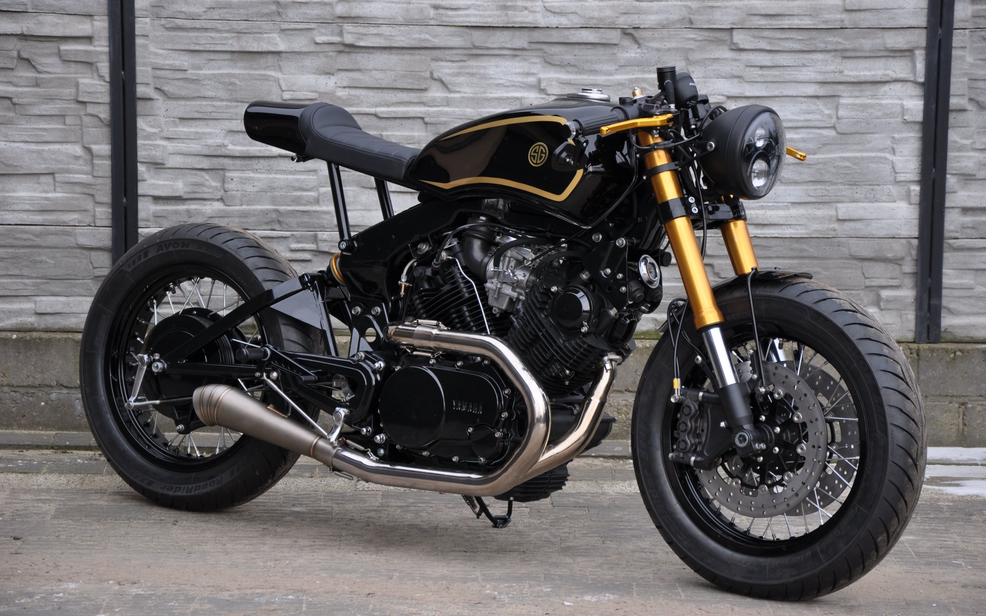 yamaha, xv750, cafe racer, 