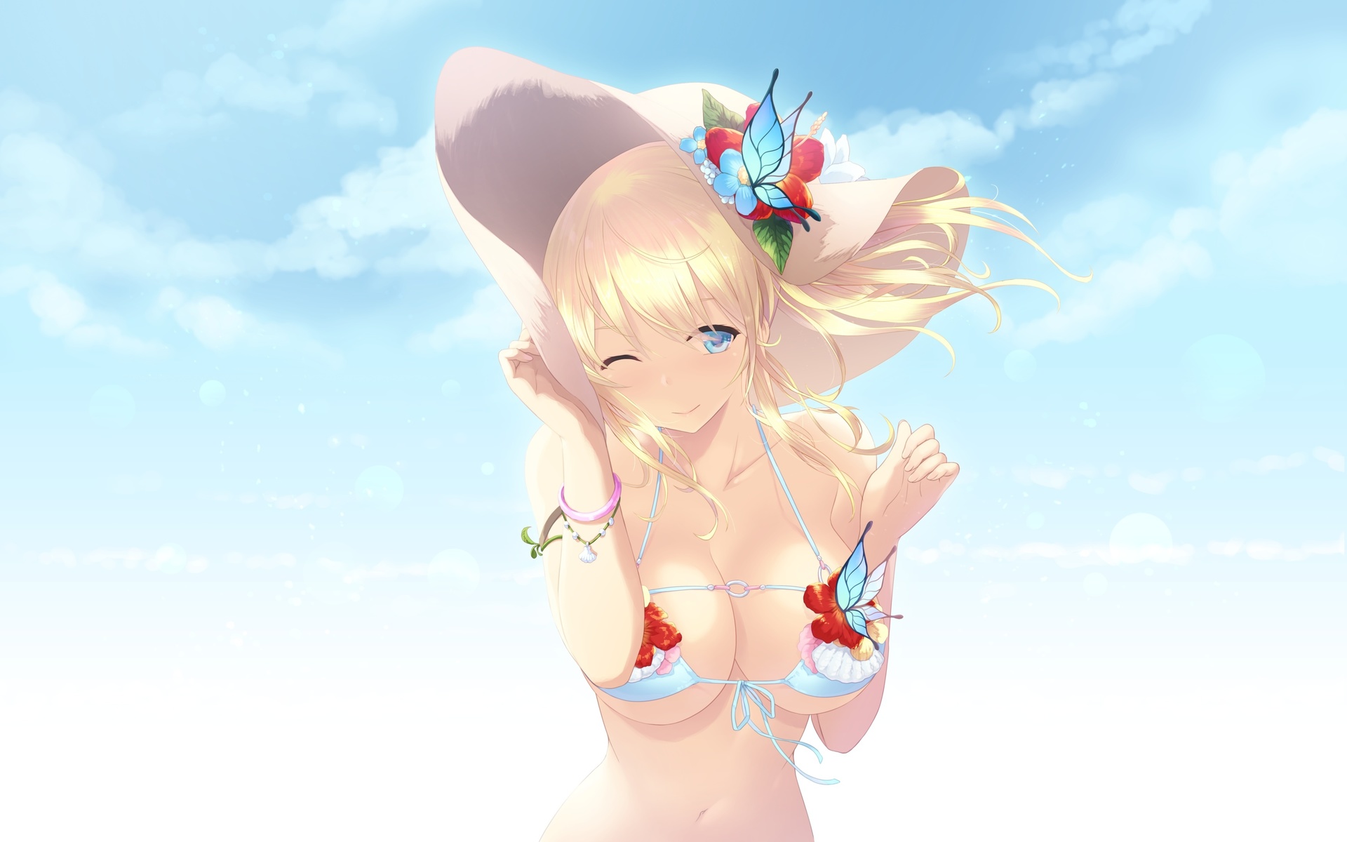 anime, beautiful, sena, cutie, eyes, beach, kashiwazaki sena