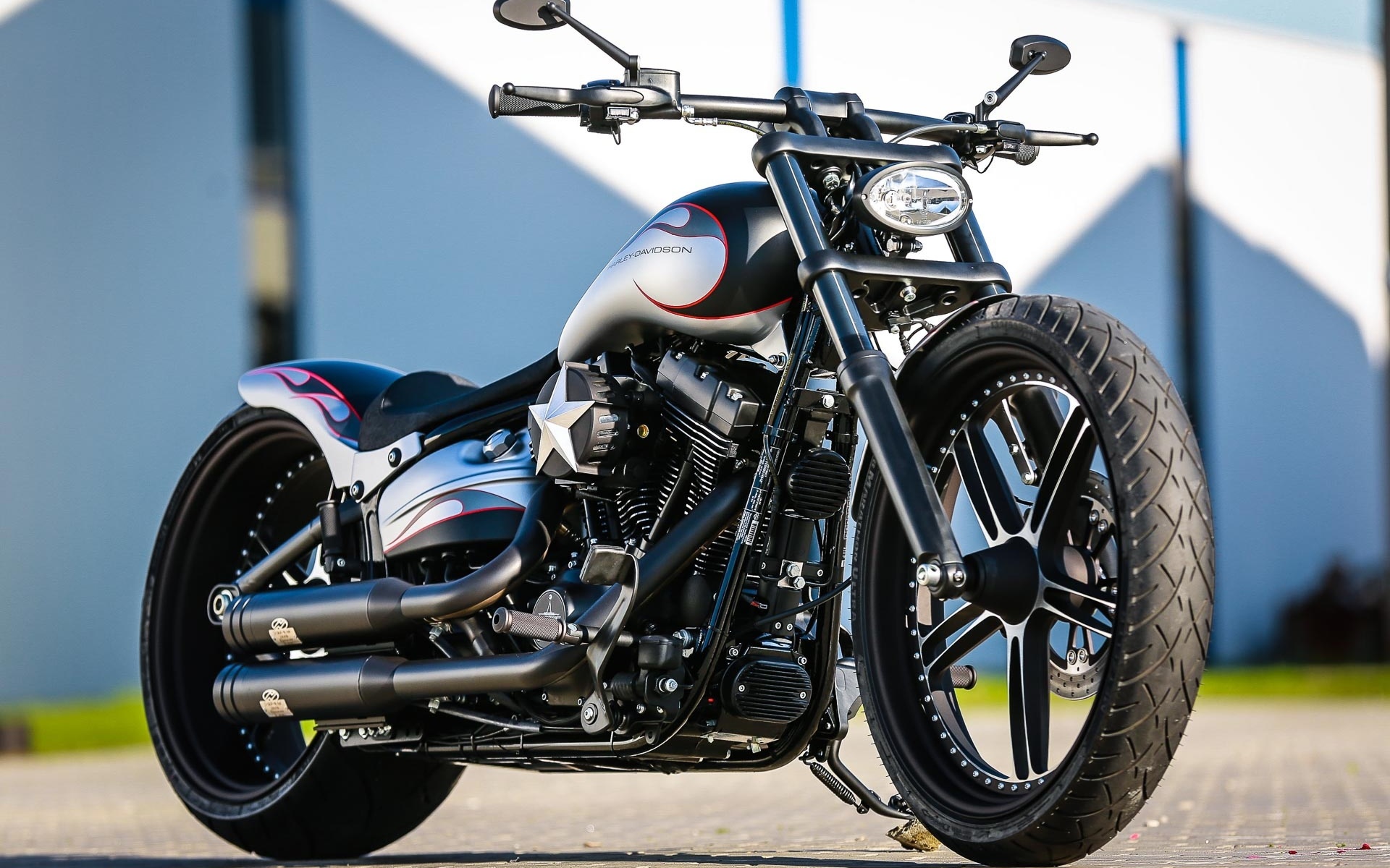 harley davidson, custom, thunderbike, softail