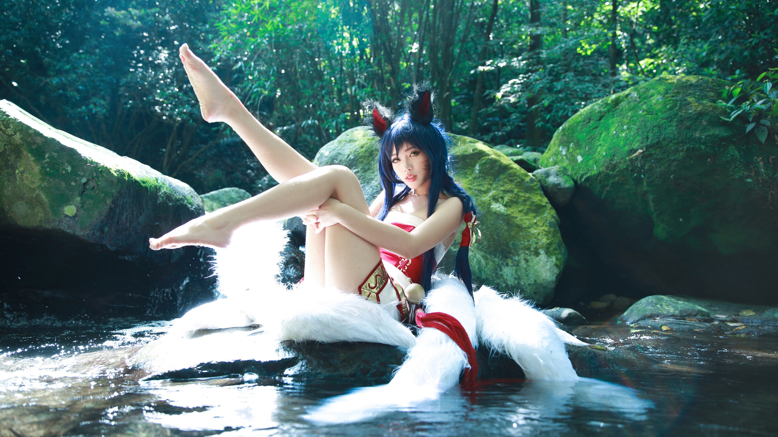 ahri, cosplay, league of legends, nine tailed fo