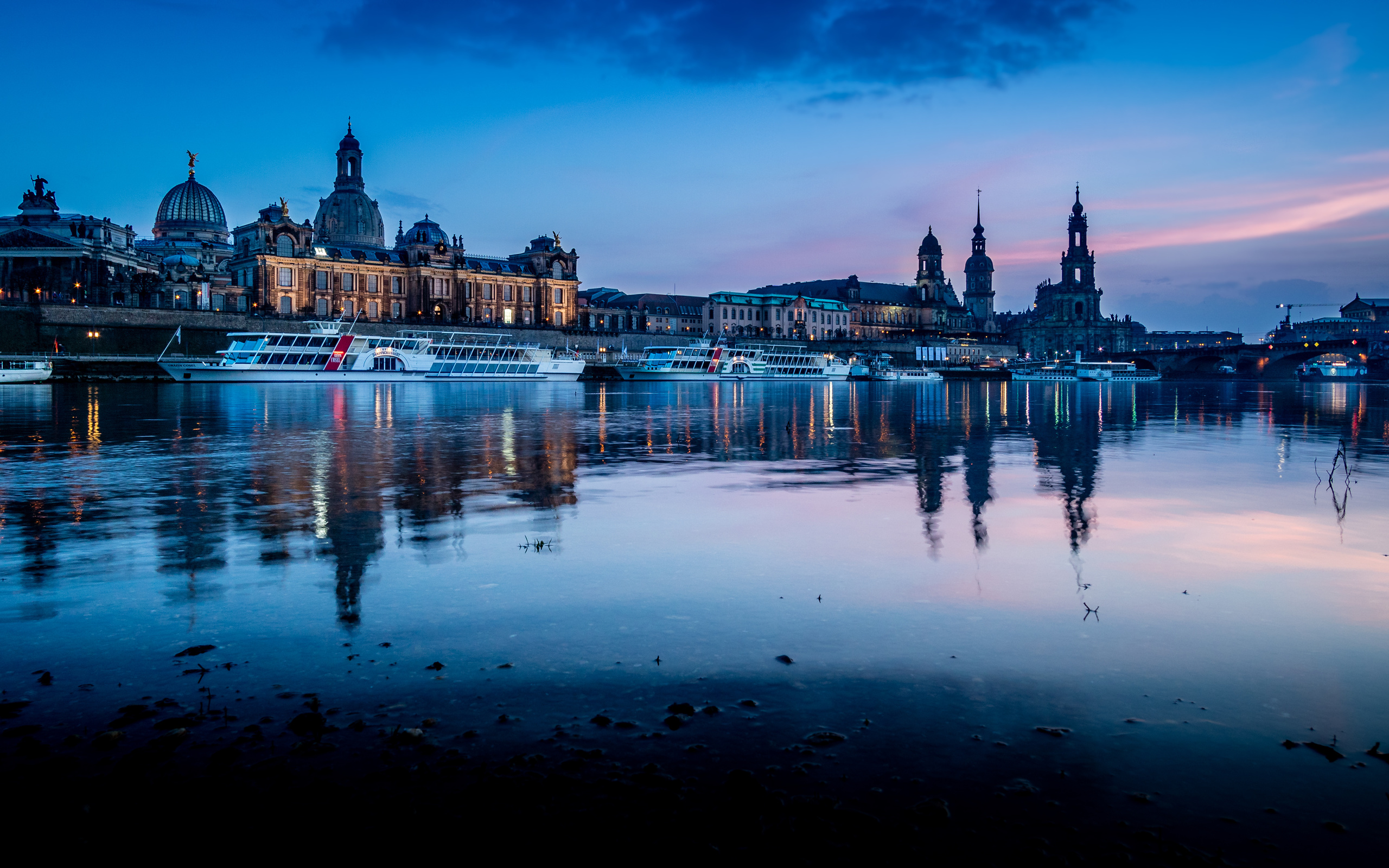 dresden, 4k, sunset, cityscapes, german cities, germany, dresden skyline, cities of germany