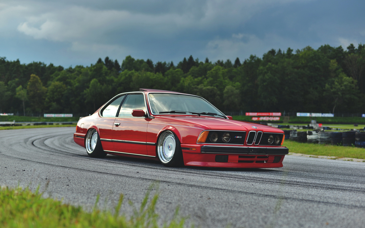 bmw 635 csi, bmw, e24, red, coupe, tuning e24, lowrider