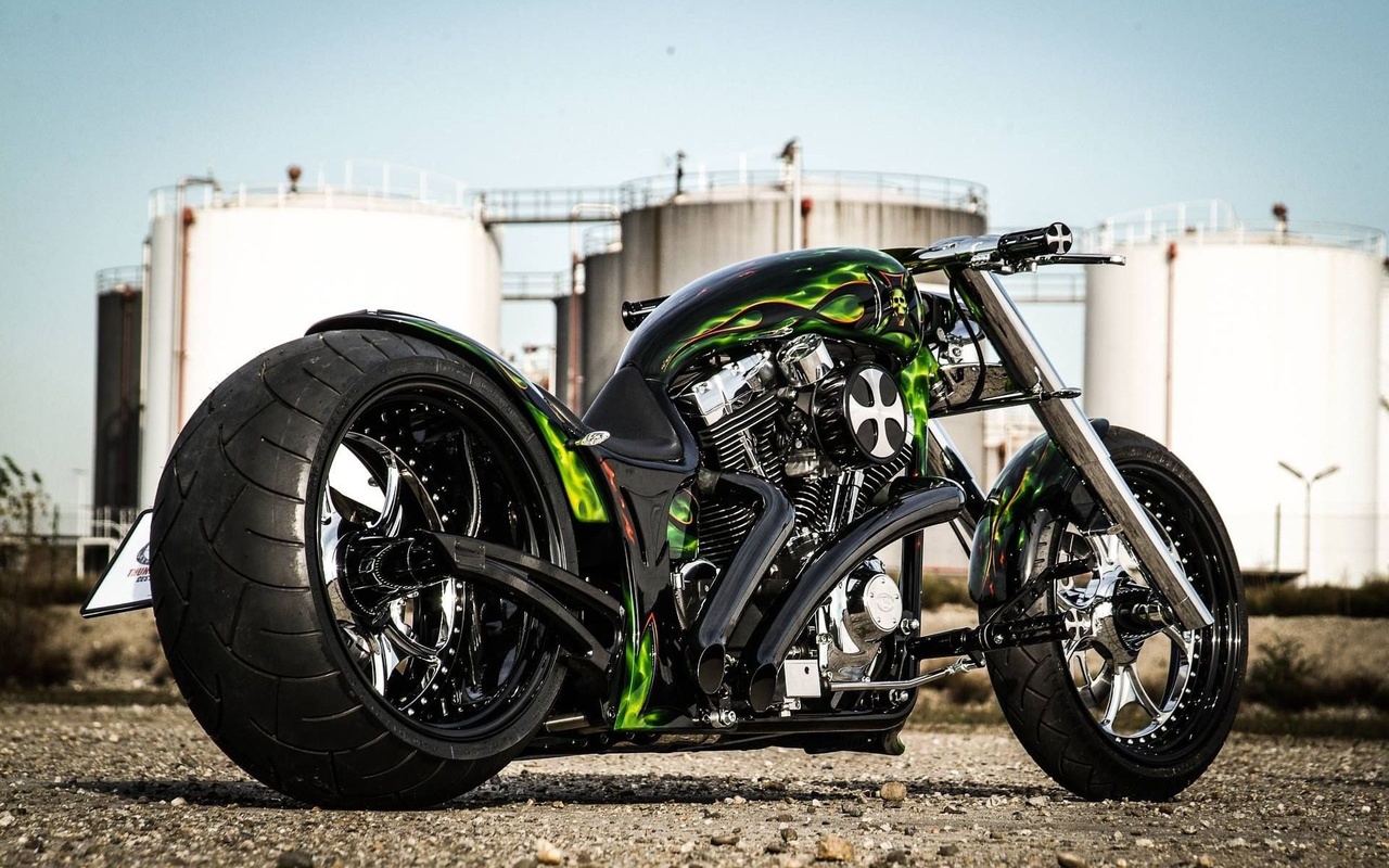 harley davidson, custom, thunderbike