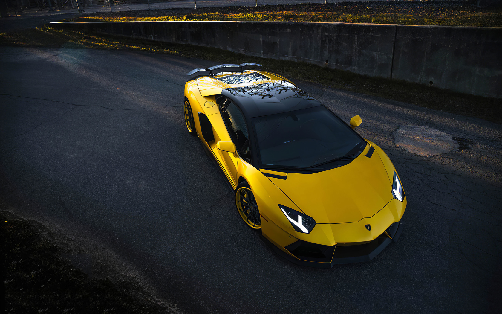 orange, lamborghini, aventador, sv, rear view