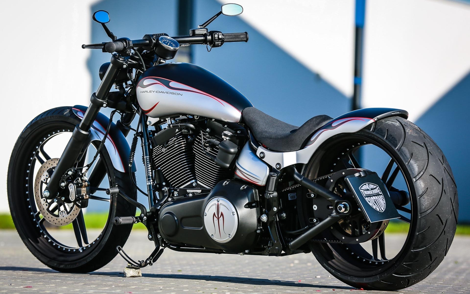 harley davidson, custom, thunderbike