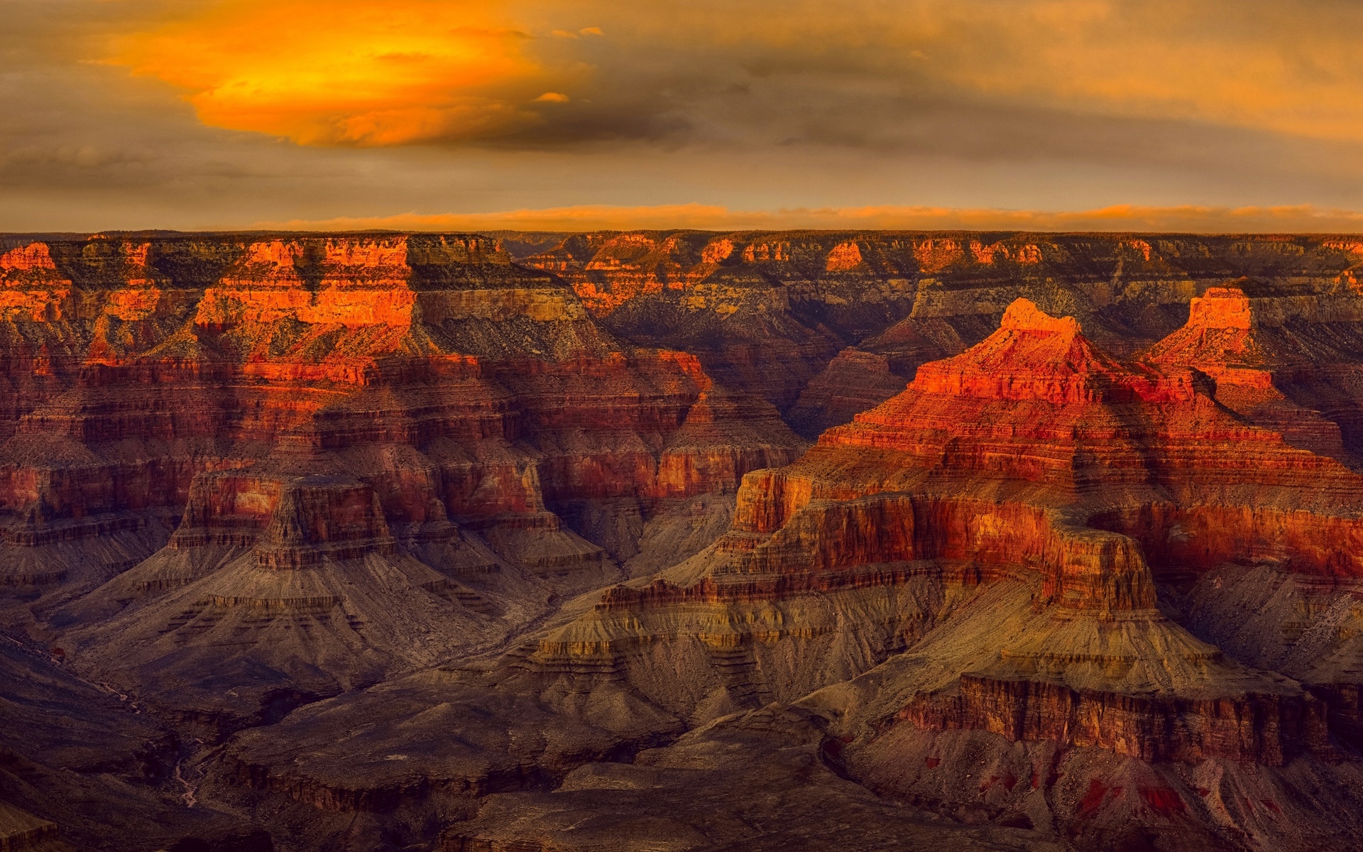 grand canyon national park, evening, rocks, sunset, red rocks, mountain landscape, colorado river, arizona