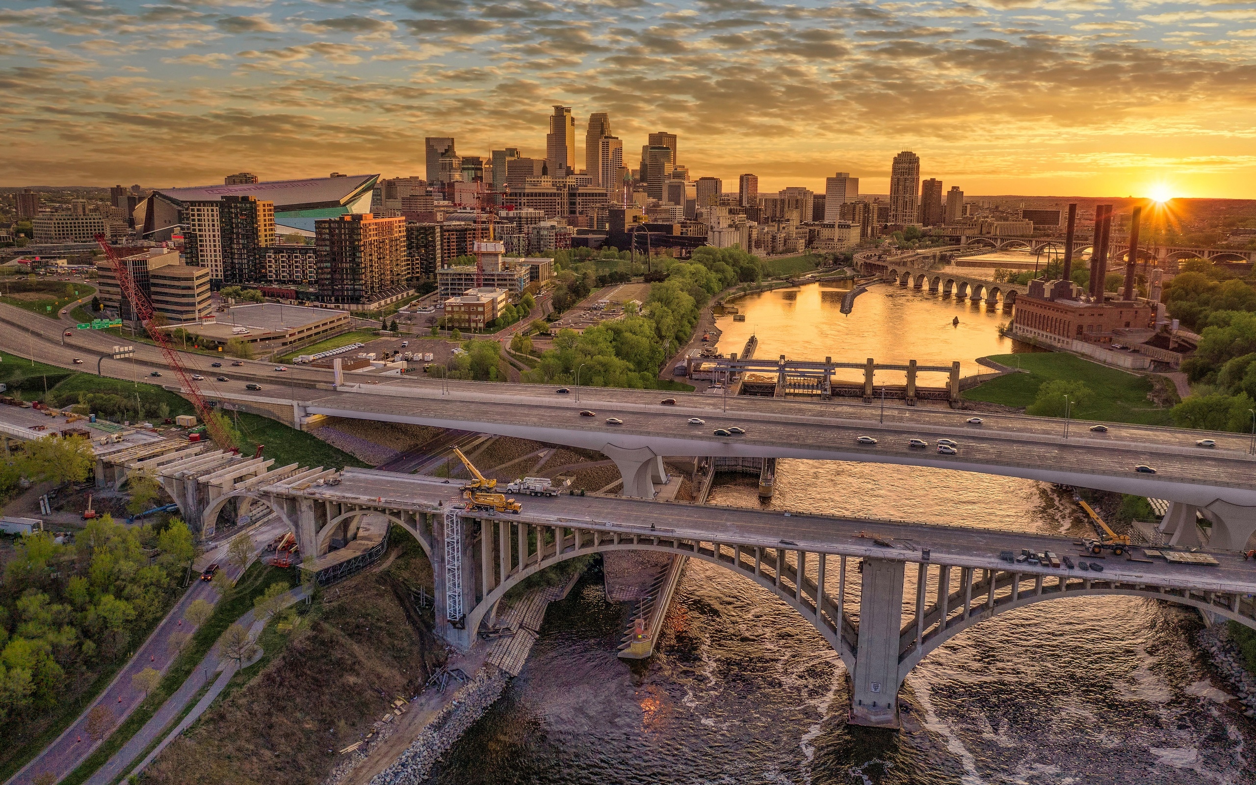 minnesota, minneapolis, mississippi river, 