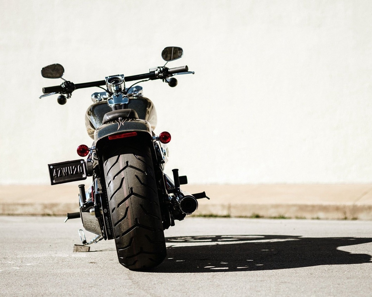 harley davidson, motorcycle, bike, road, sun