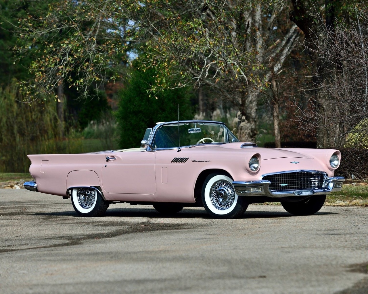 ford, thunderbird, convertible, 1957