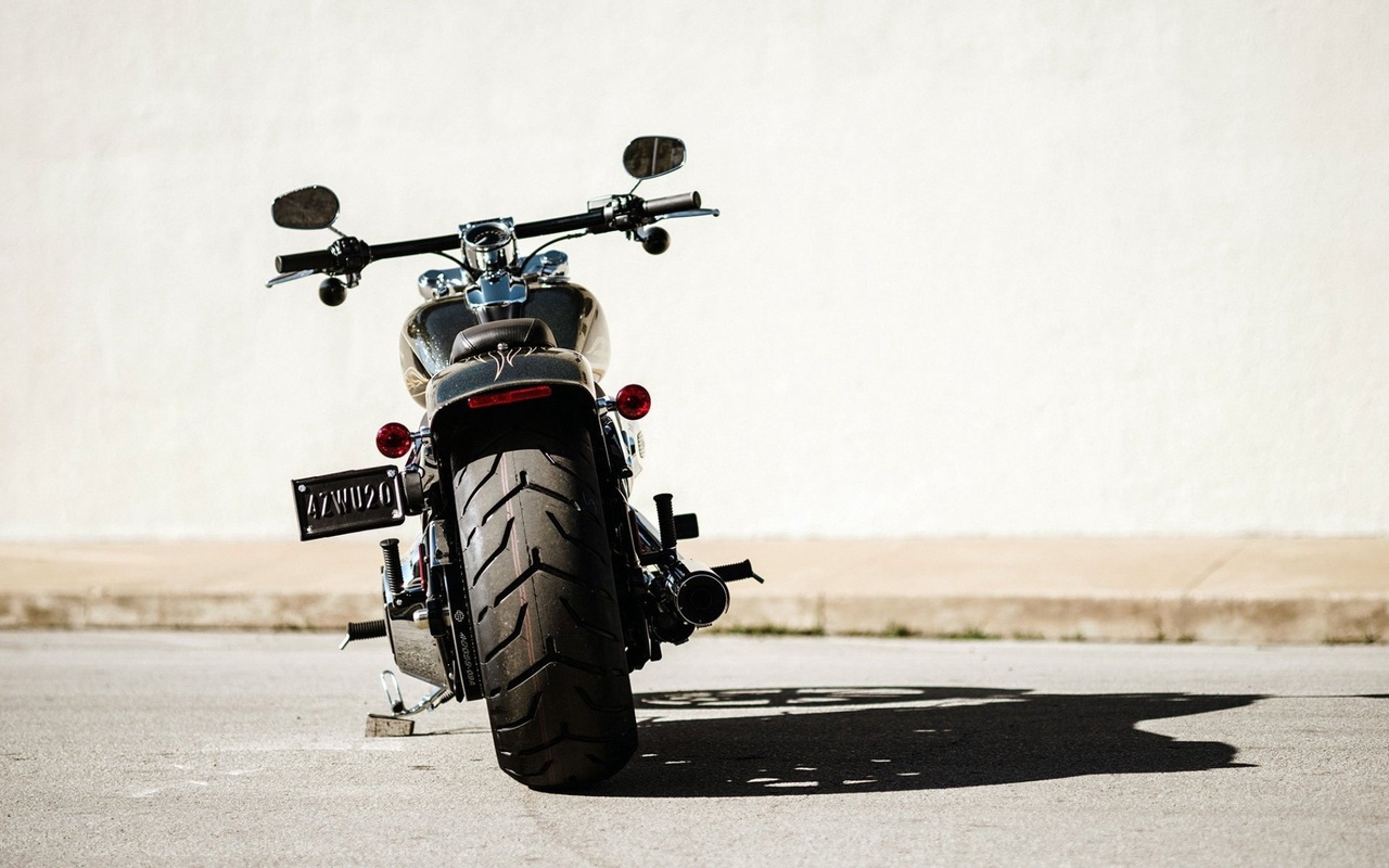 harley davidson, motorcycle, bike, road, sun