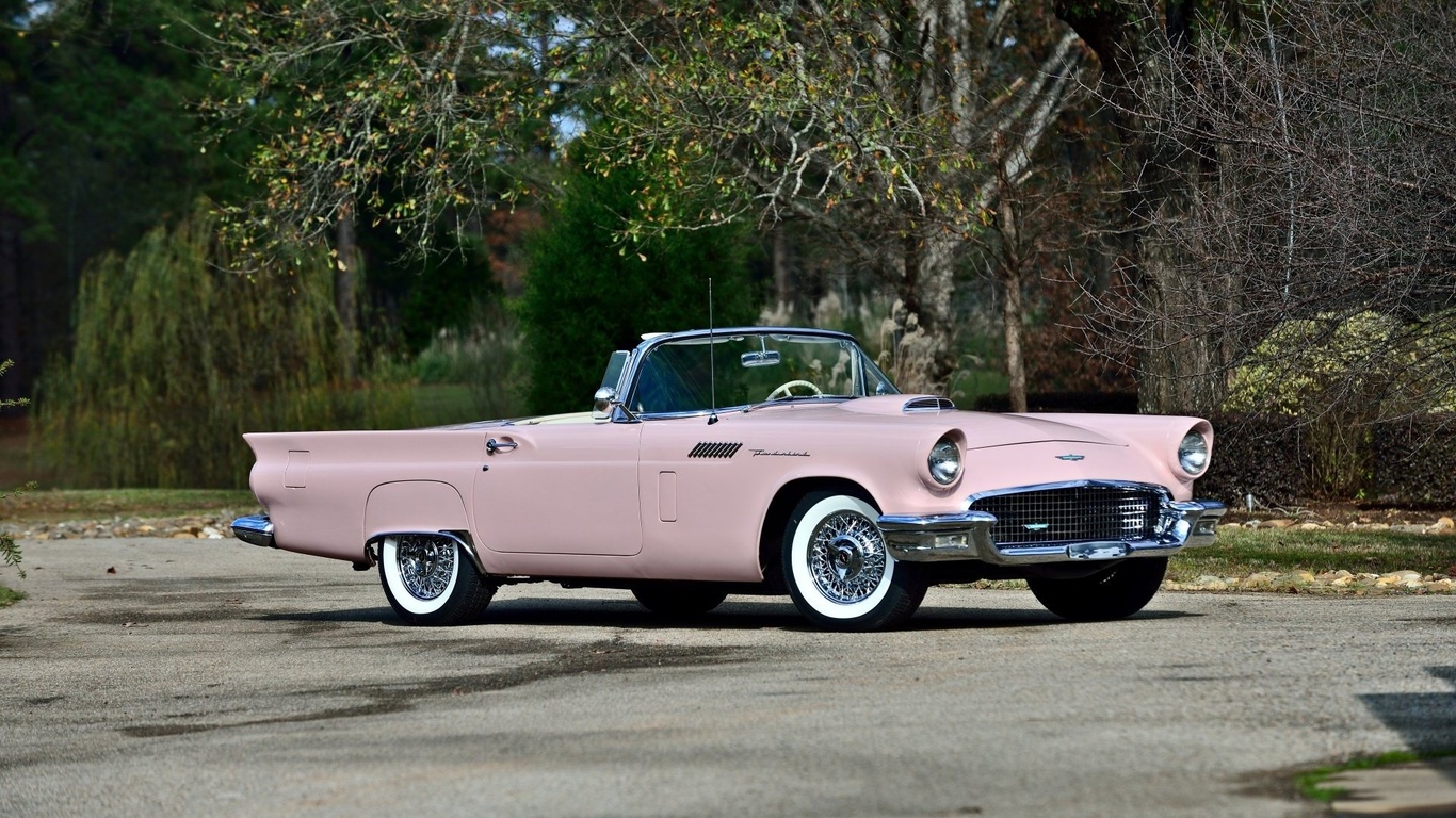 ford, thunderbird, convertible, 1957