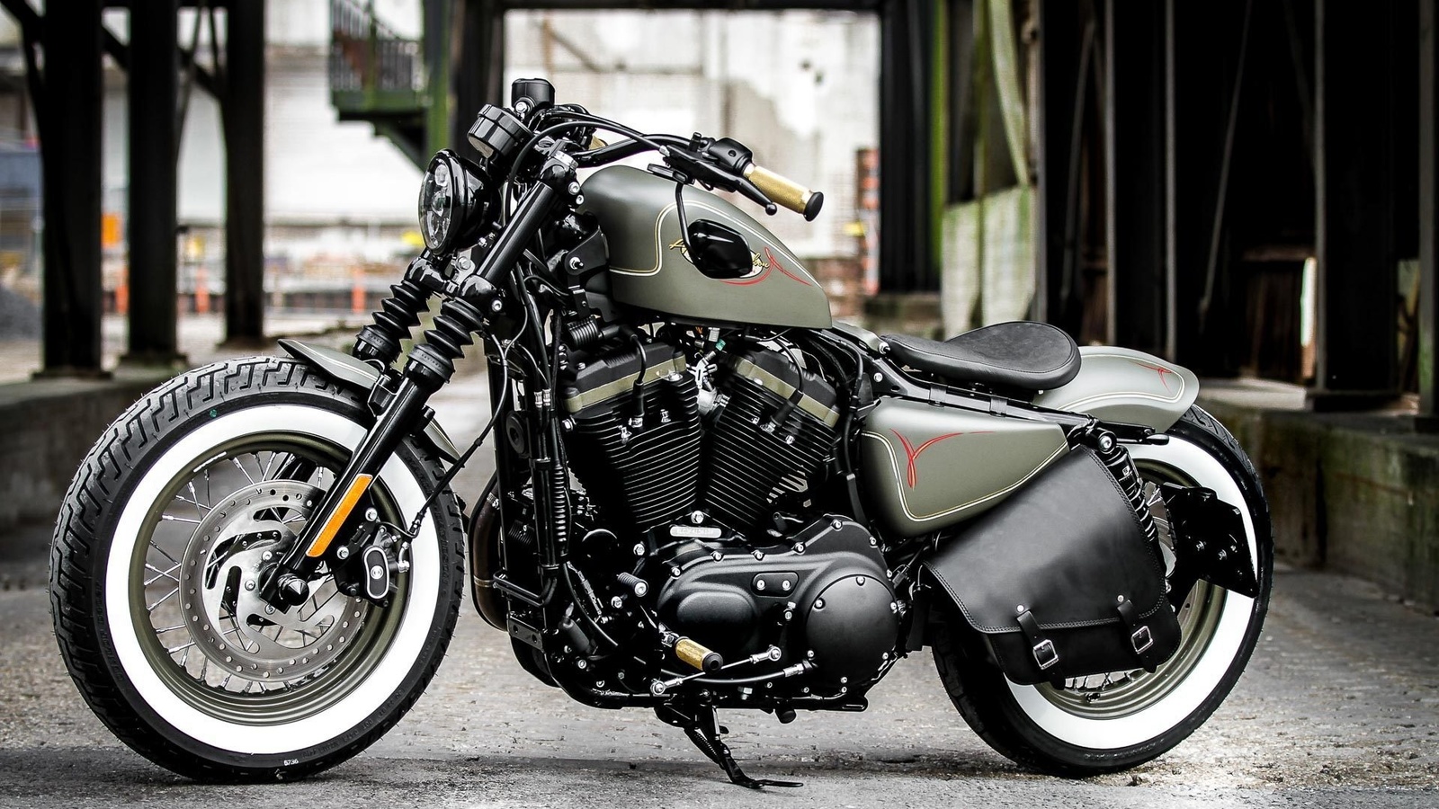 harley davidson, custom, thunderbike