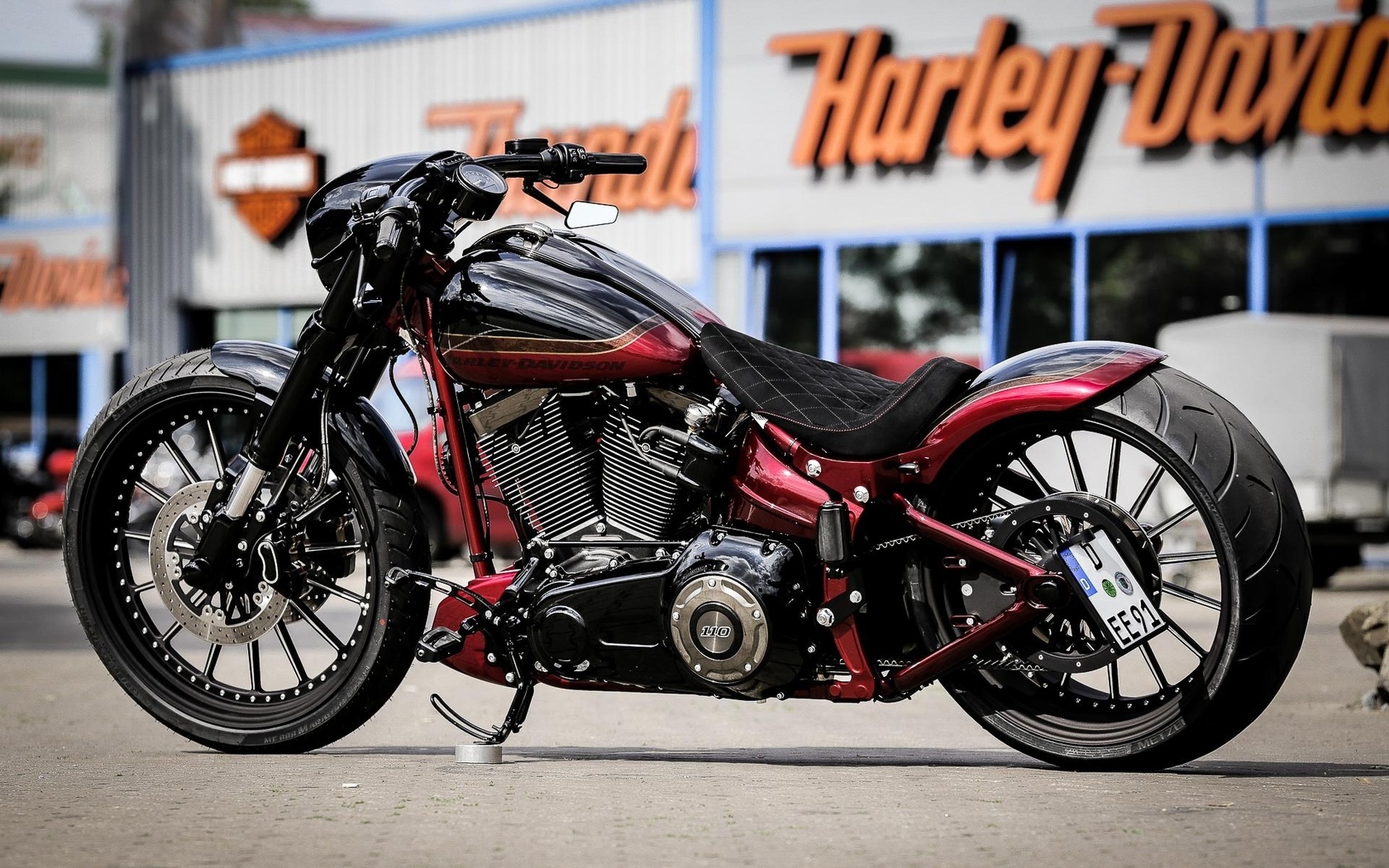 harley davidson, custom, thunderbike, softail