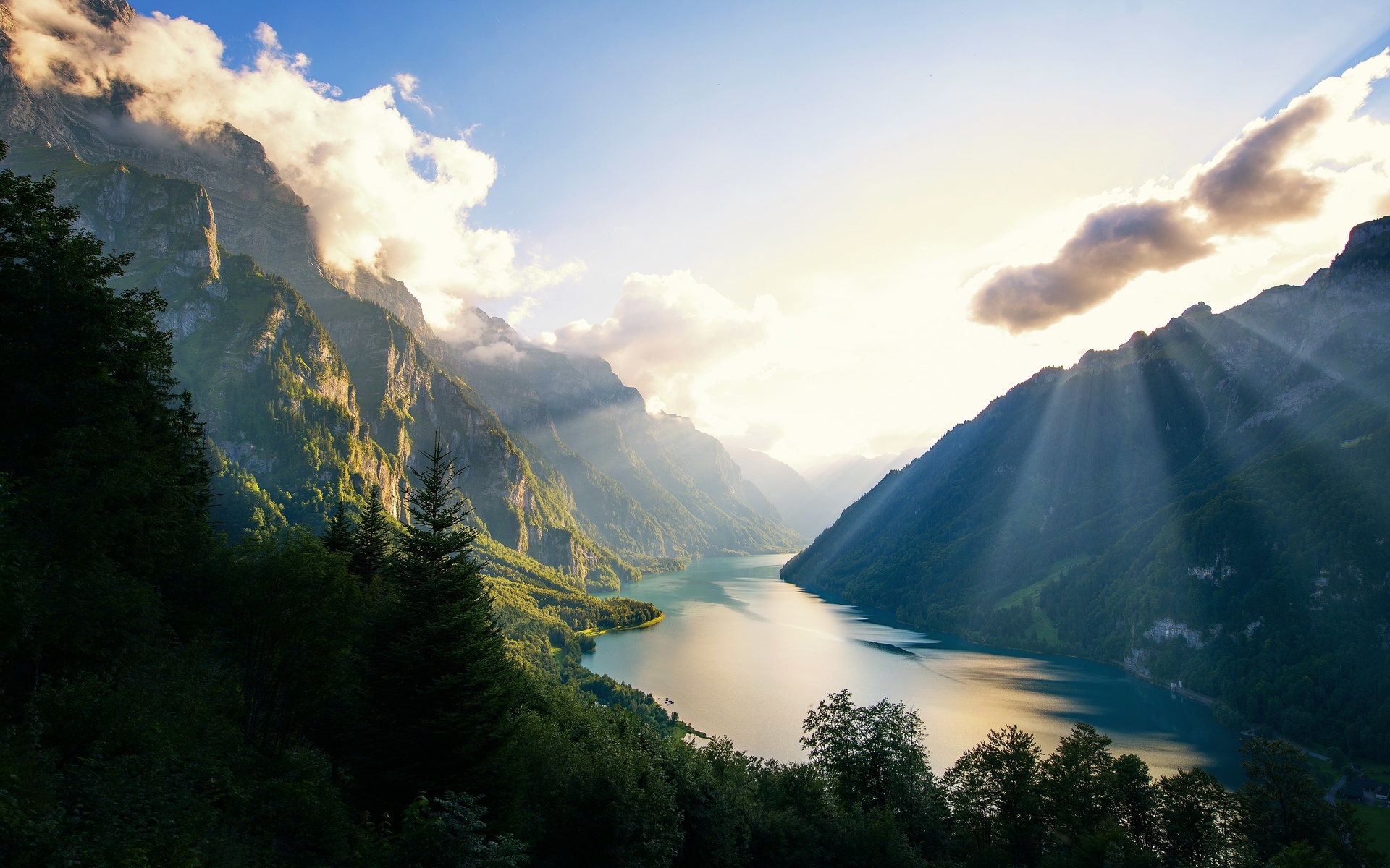 switzerland, alps, mountains, morning