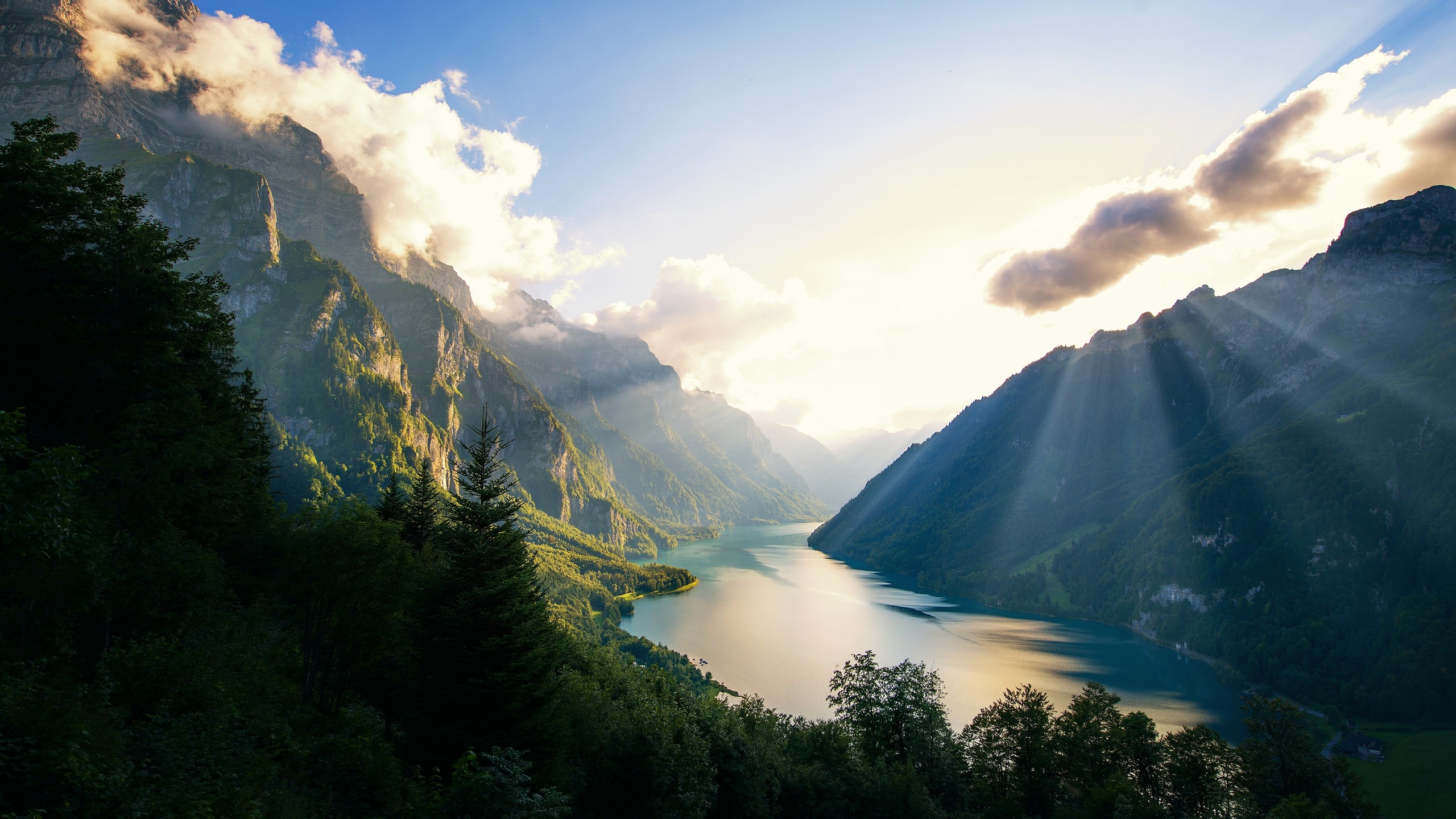 switzerland, alps, mountains, morning